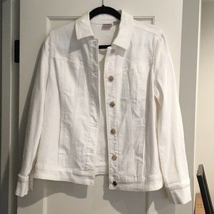 White Denim Jacket. Chico's Size 1 (S). Like new.